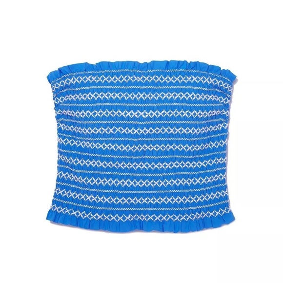 Tory Burch Costa Tube Top in Blue Dusk Women’s Large - Picture 6 of 8